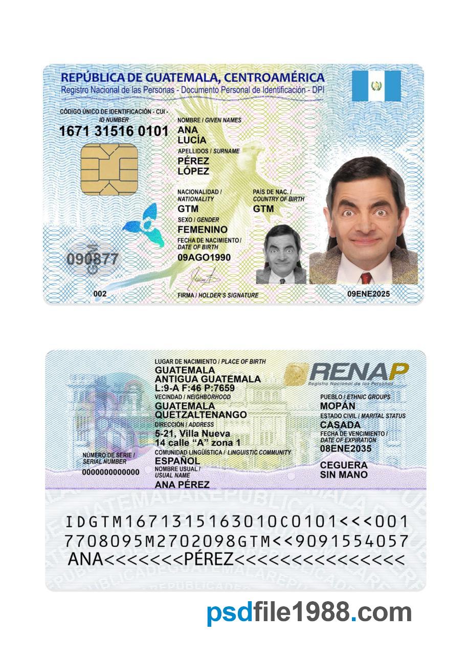 Guatemala ID Card 2025-Present